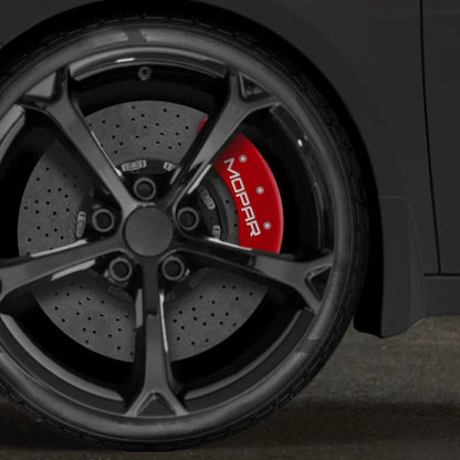 Set of 4 Red MOPAR Caliper Covers for 2013-2016 Dodge Dart by MGP
