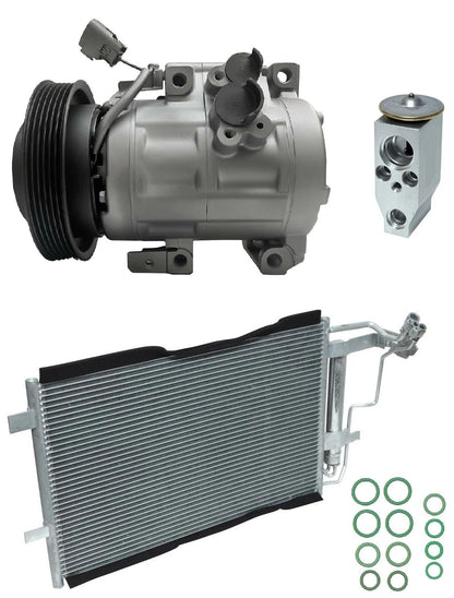AC Compressor Kit with Condenser for Mazda 3 2.5L (2013–2013)