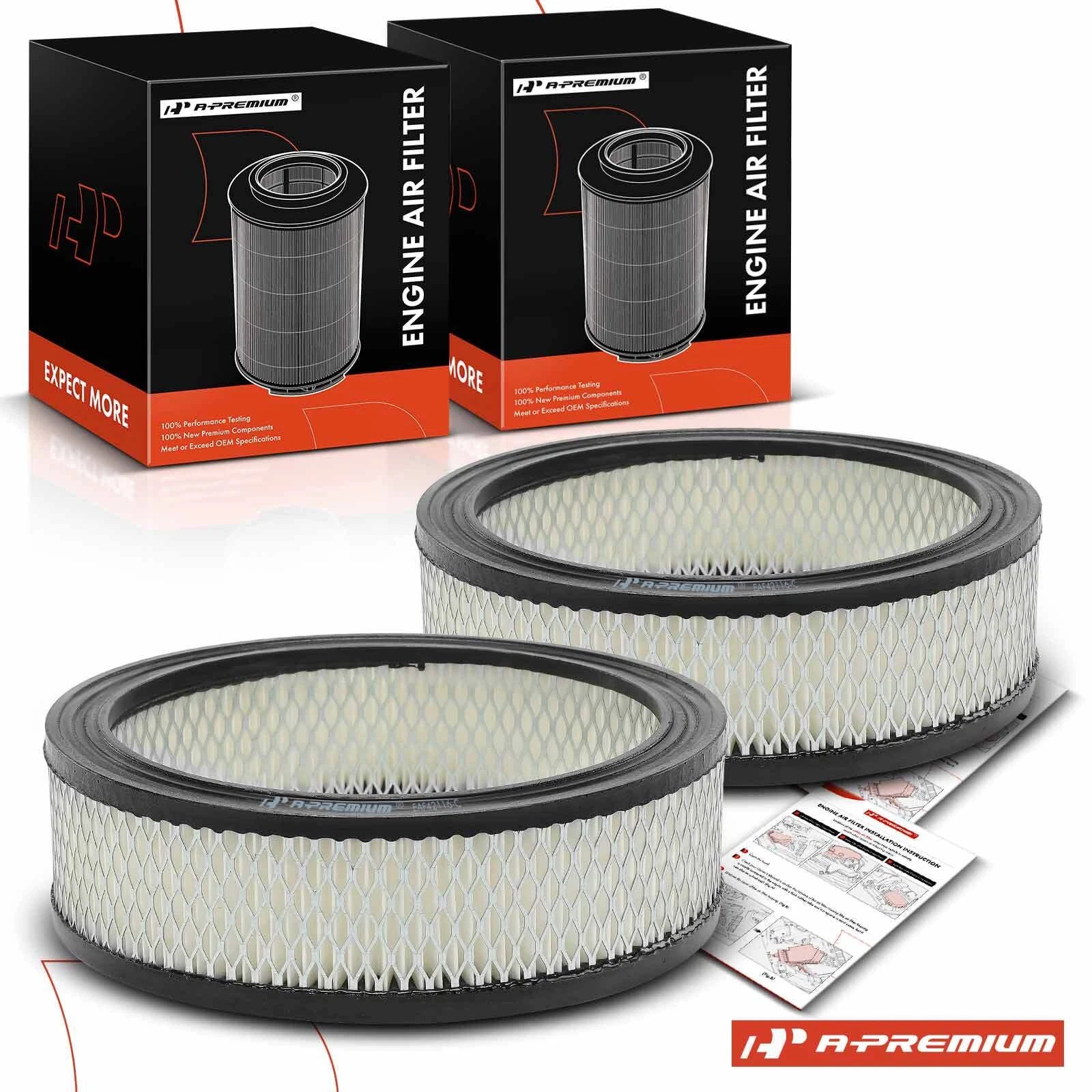 2X Engine Air Filter for Chevy Camaro (1982–1986) Buick Century (1982–1992)