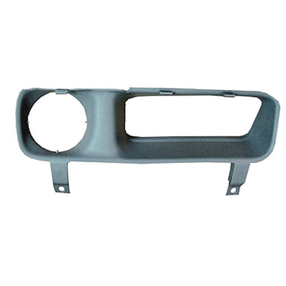 Replacement Gray Textured Passenger Side Bumper Insert/Sight Shield w/Fog Lamps