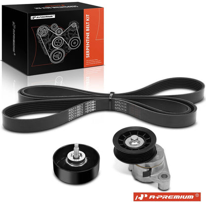 3X Serpentine Belt Drive Component Kit for Chevy Avalanche 2500 (2002–2006)