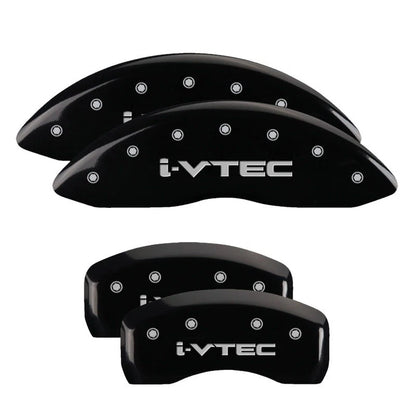 Caliper Covers Set of 4 Black i-VTEC Logo for Acura MDX (2017–2020)