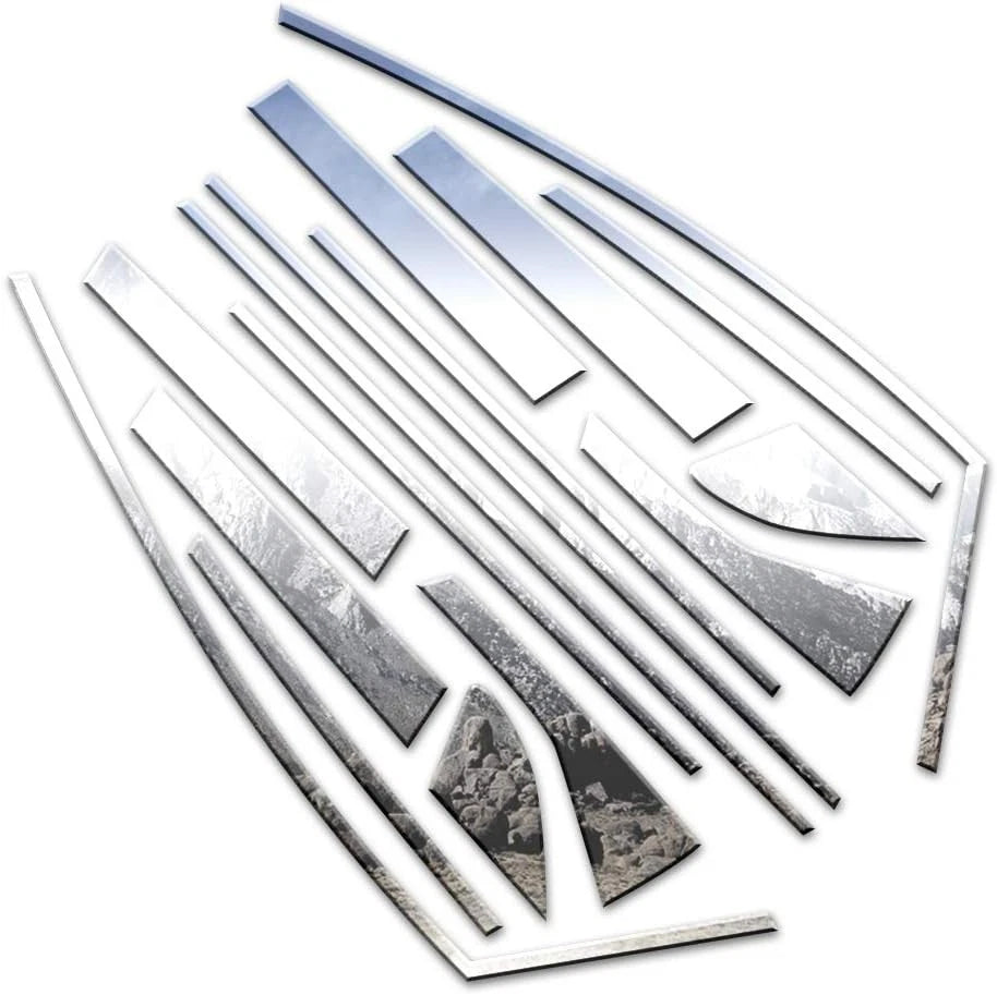 Luxury FX Chrome Window Package w Posts and Sill for Honda Fit (2009–2013)
