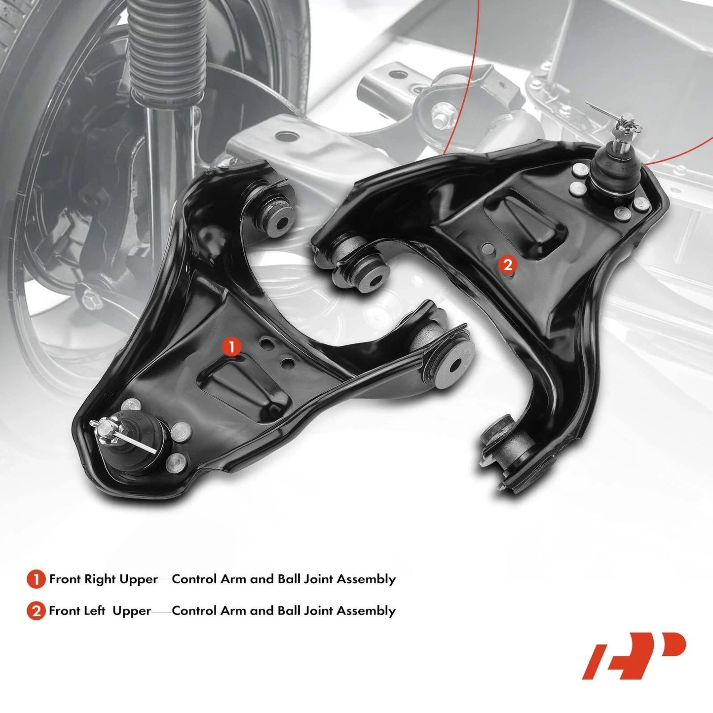 2X Front Upper Control Arms with Ball Joints for Chevy Blazer S10 (1994–2005)