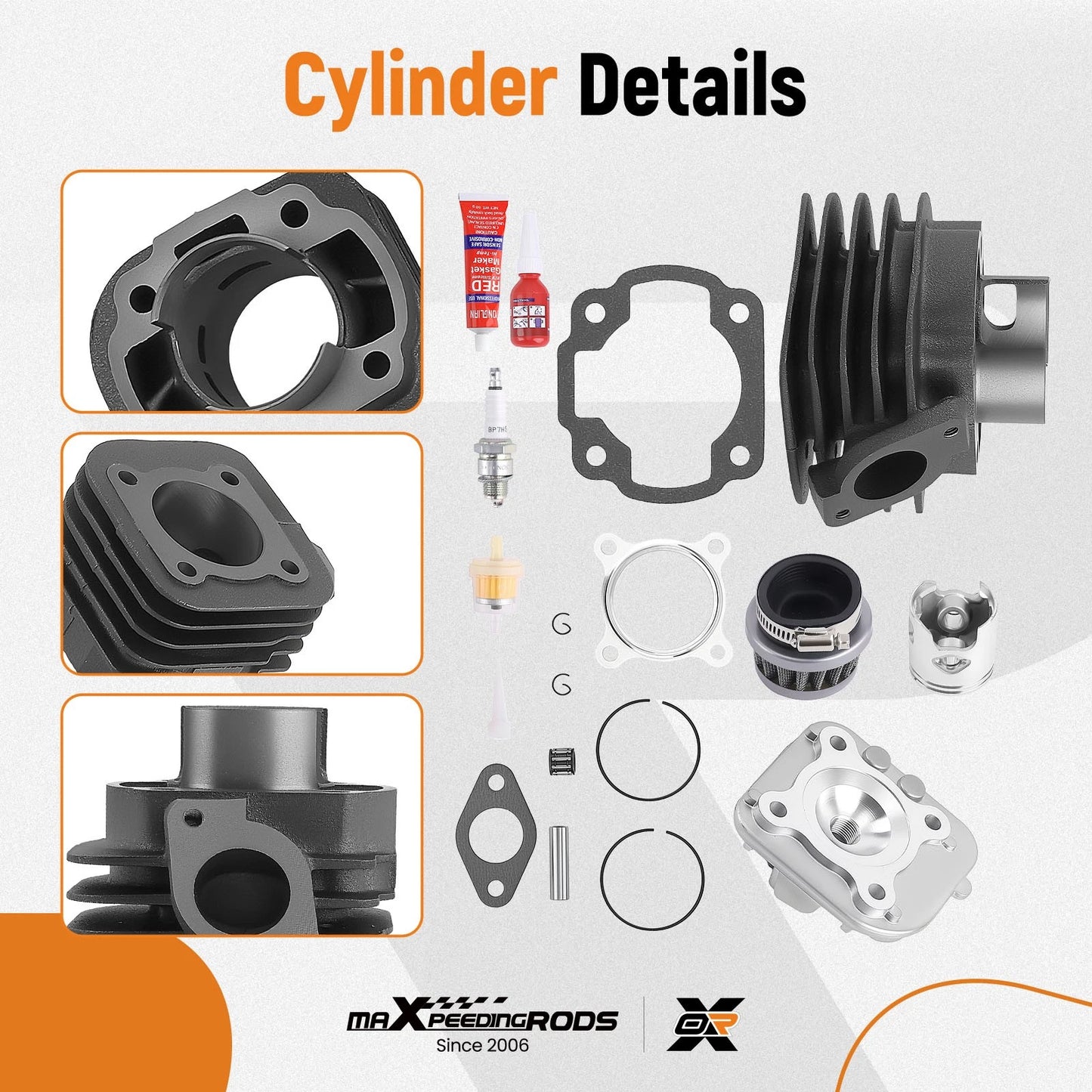 70cc Big Bore Rebuild Kit for Yamaha YW50 Zuma 50 (1996–2004)