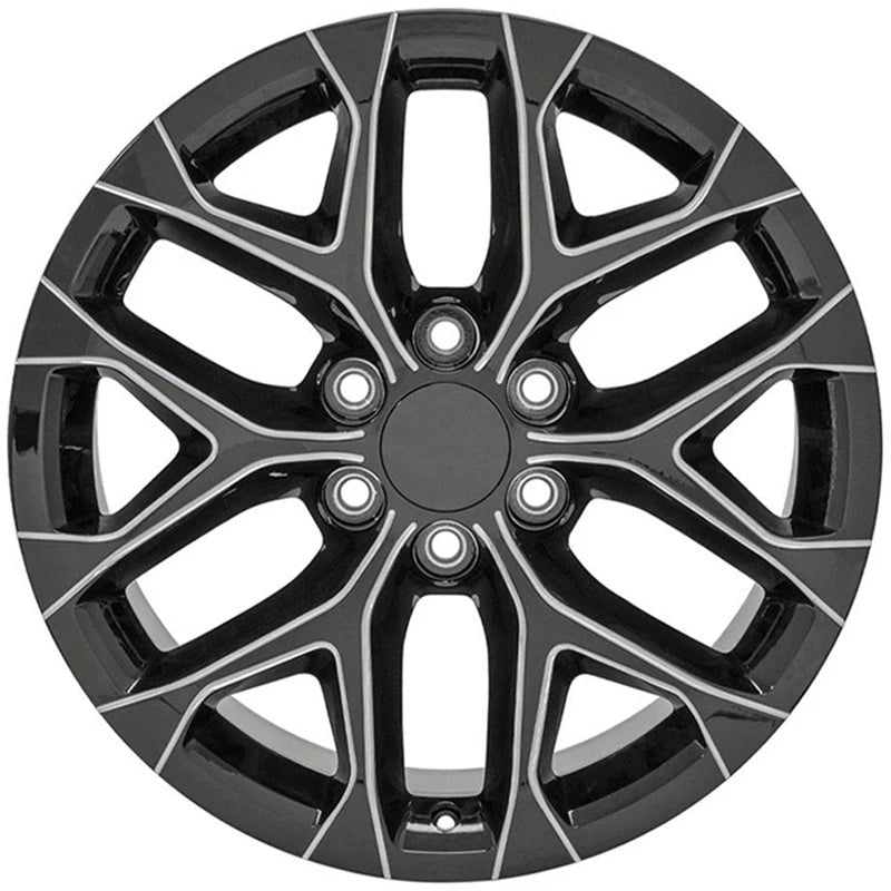 Black 20 Inch Wheel with Milled Edge for GMC Savana 1500 (2003–2014)