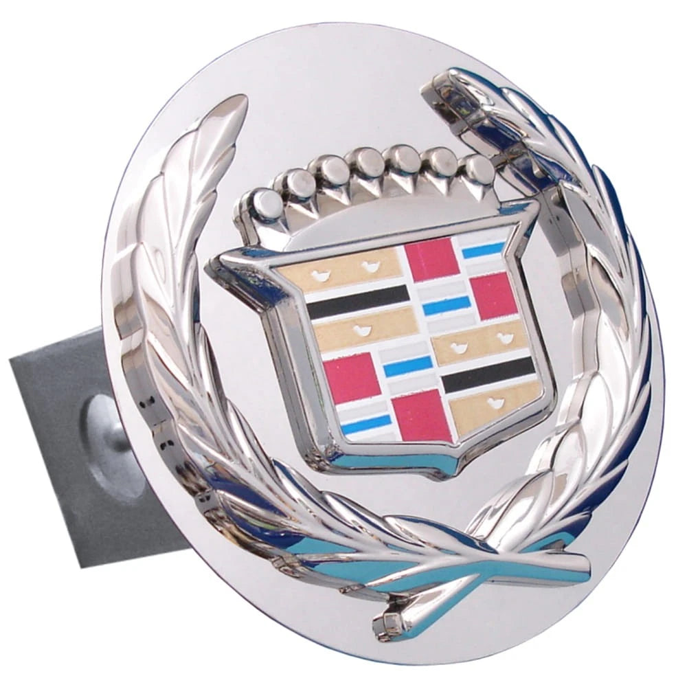 Chrome Class II Trailer Hitch Plug - Officially Licensed for Cadillac