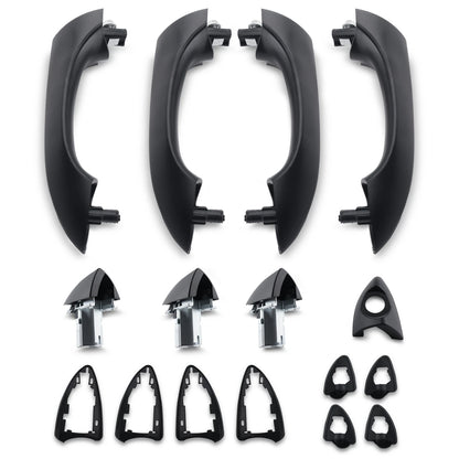 Front and Rear Outside Door Handles Black for BMW X5 (2000–2006)