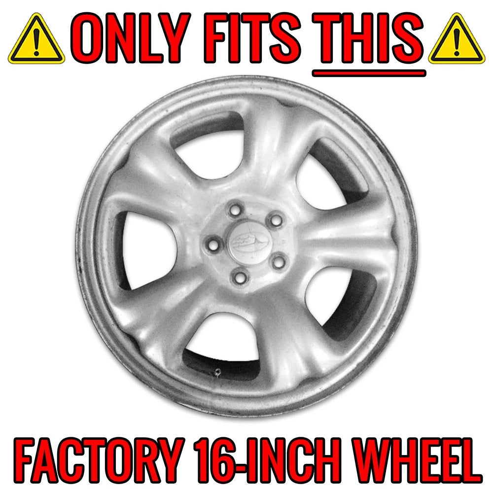 Chrome Wheel Skins Hub Caps 5 Spoke for Subaru Forester (2003–2007) 16"