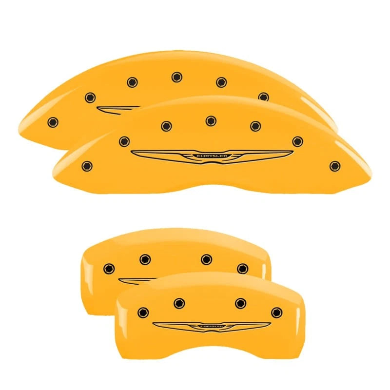 Brake Caliper Covers Front Yellow for 2011-2014 Chrysler 200 by MGP