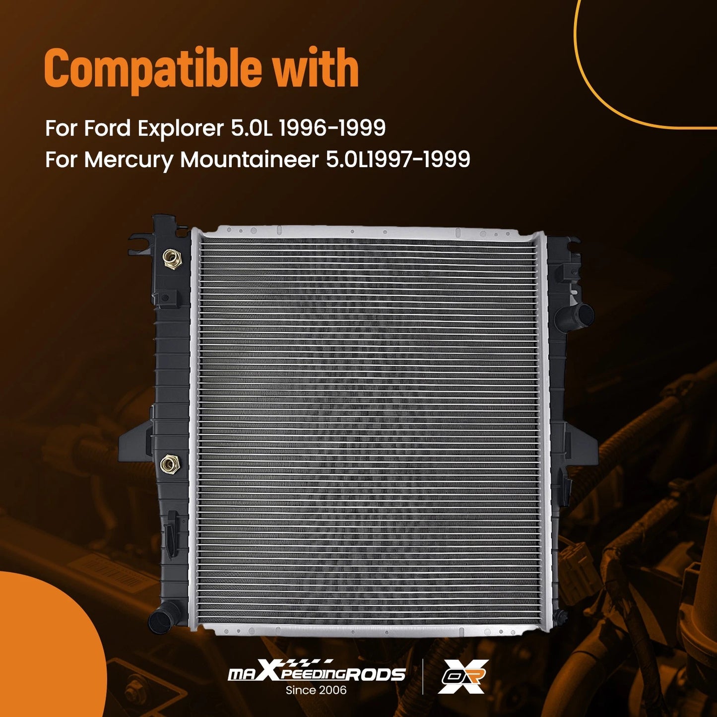 Dual Port Radiator for Ford Explorer/Mountaineer (1996–1999)