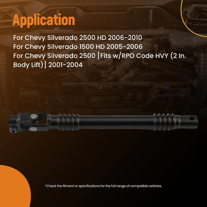 Lower Steering Column Shaft for Chevy GMC Silverado Sierra 2500HD (2011–2019)