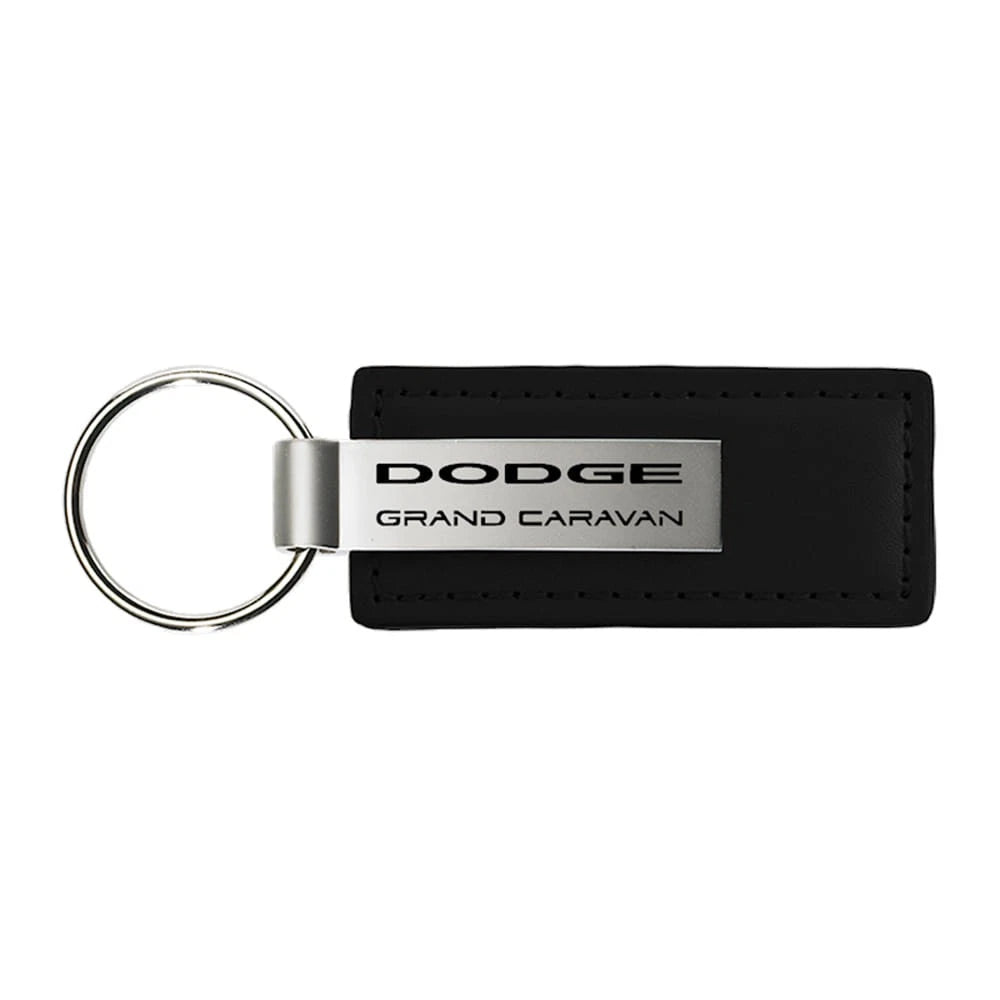 Black Leather Keychain - Officially Licensed for Dodge Grand Caravan