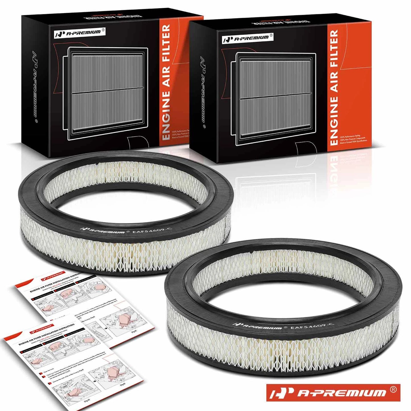 2X Engine Air Filter for Dodge Ramcharger Dakota (1988–1989)