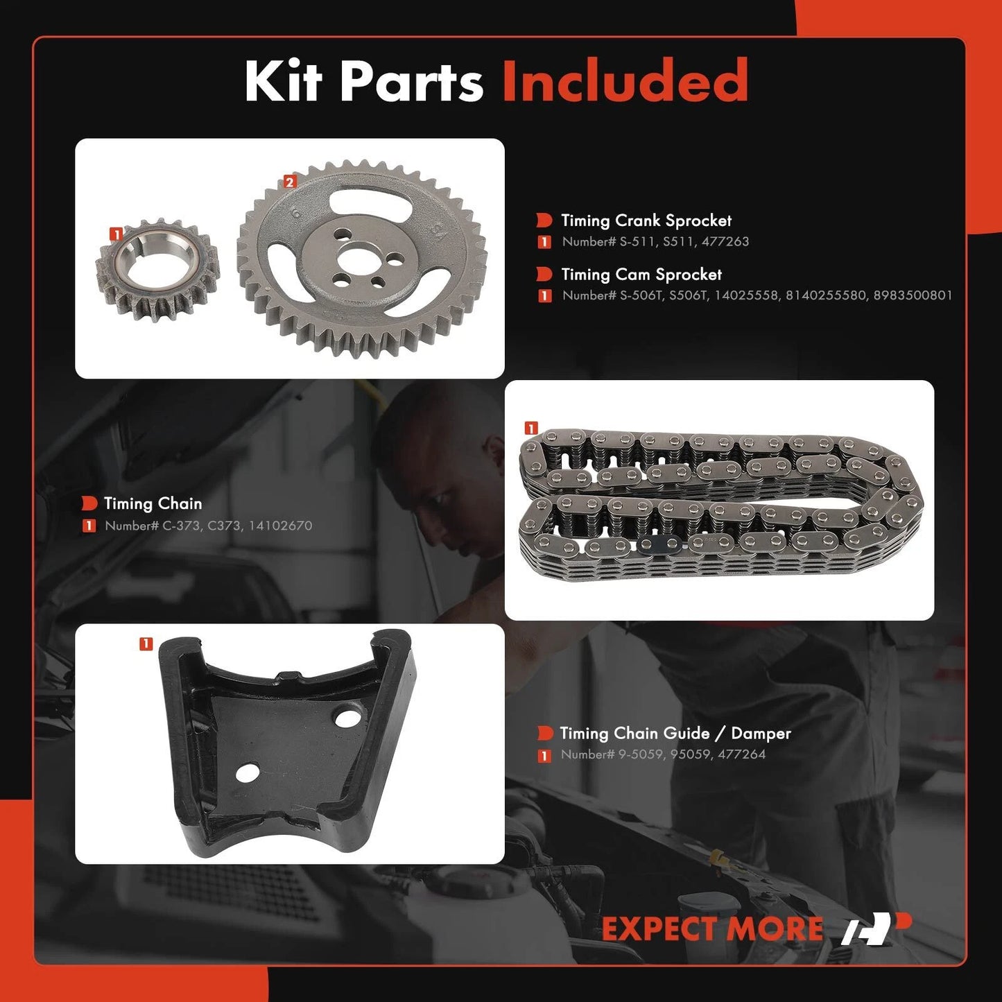 4X Timing Chain Kit for Jeep Cherokee (1984–1986)