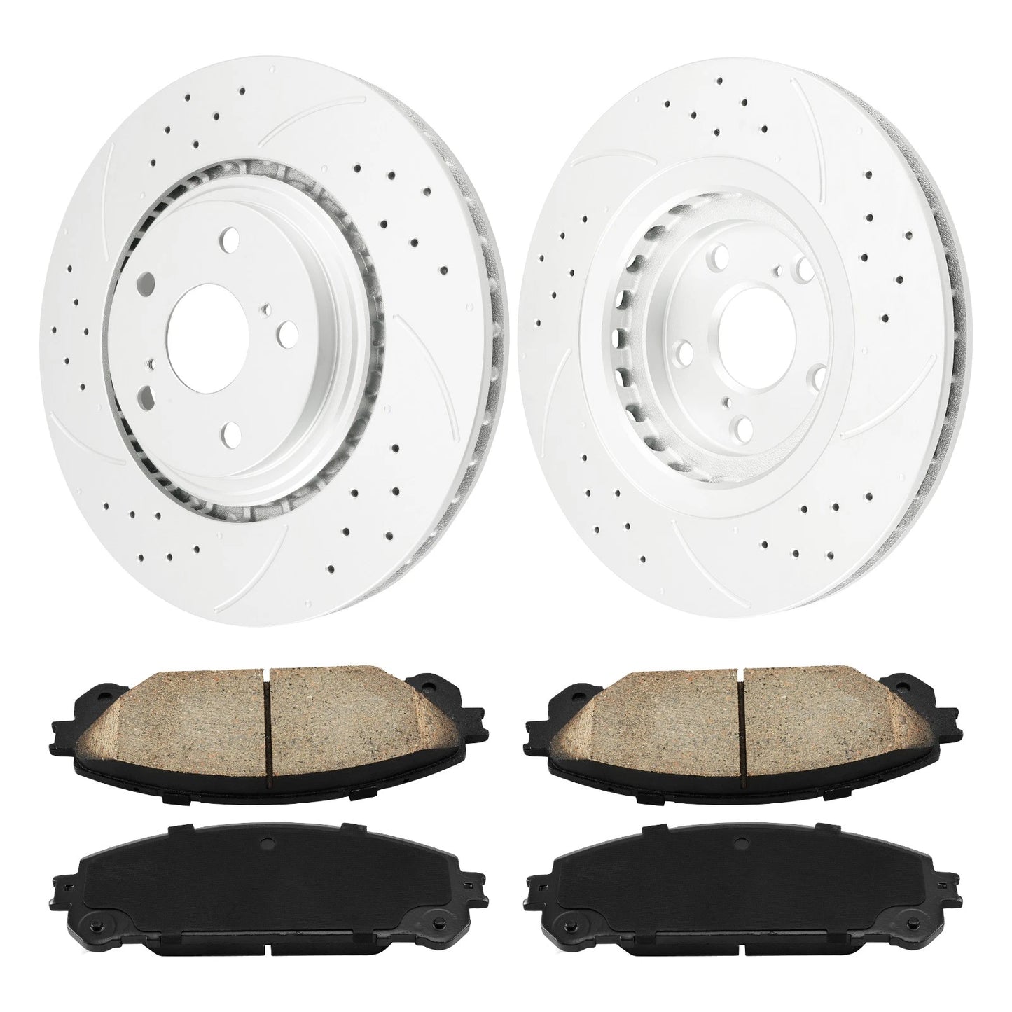 Front Drilled Slotted Rotors for Lexus RX 350 (2010–2015)