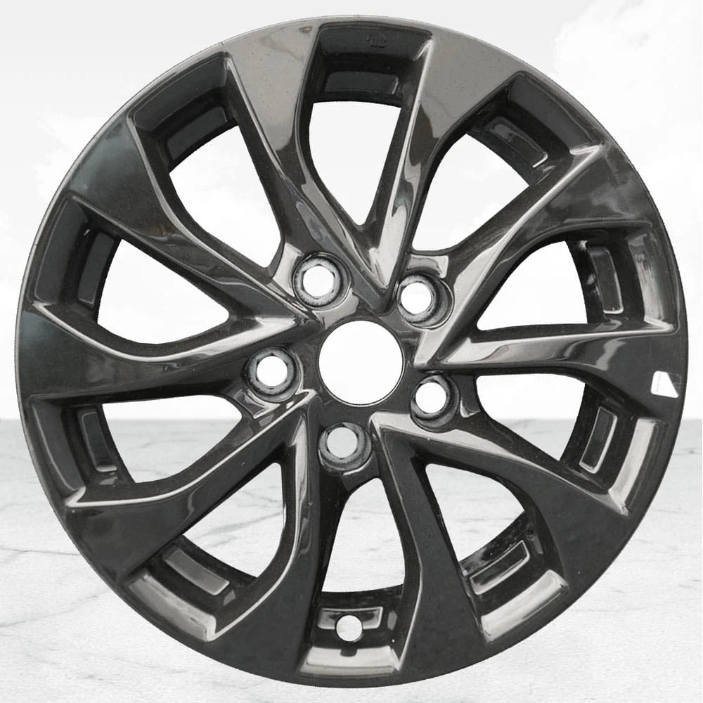 16" Gloss Black 10-Spoke Rim by JTE Wheels for 2018-2019 Nissan Sentra (16x6.5)