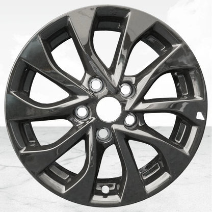 16" Gloss Black 10-Spoke Rim by JTE Wheels for 2018-2019 Nissan Sentra (16x6.5)