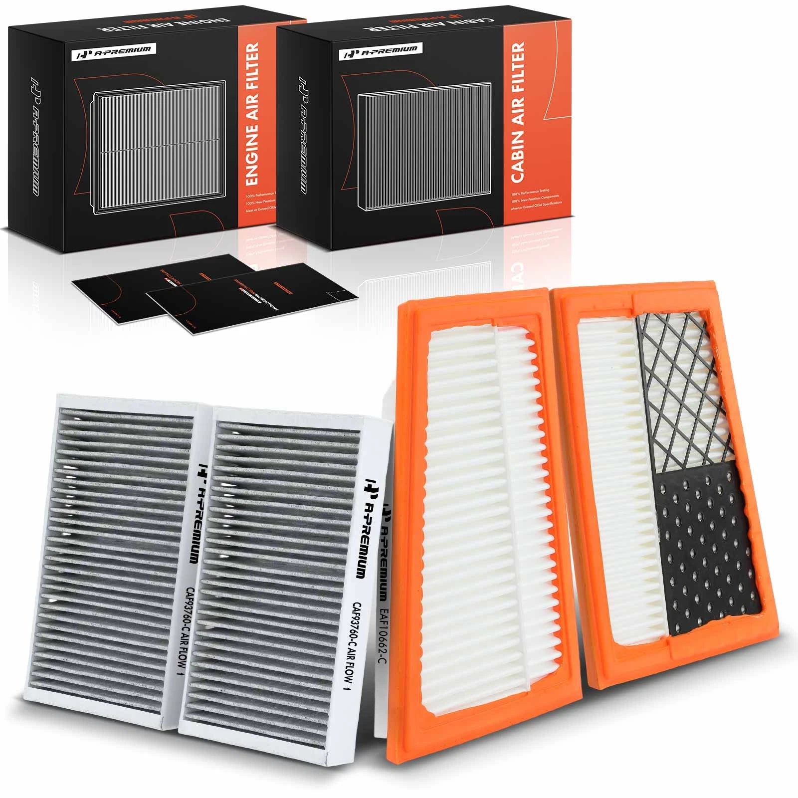 2X Engine & Active Carbon Cabin Air Filter for Mercedes-Benz ML320 (2000–2005)