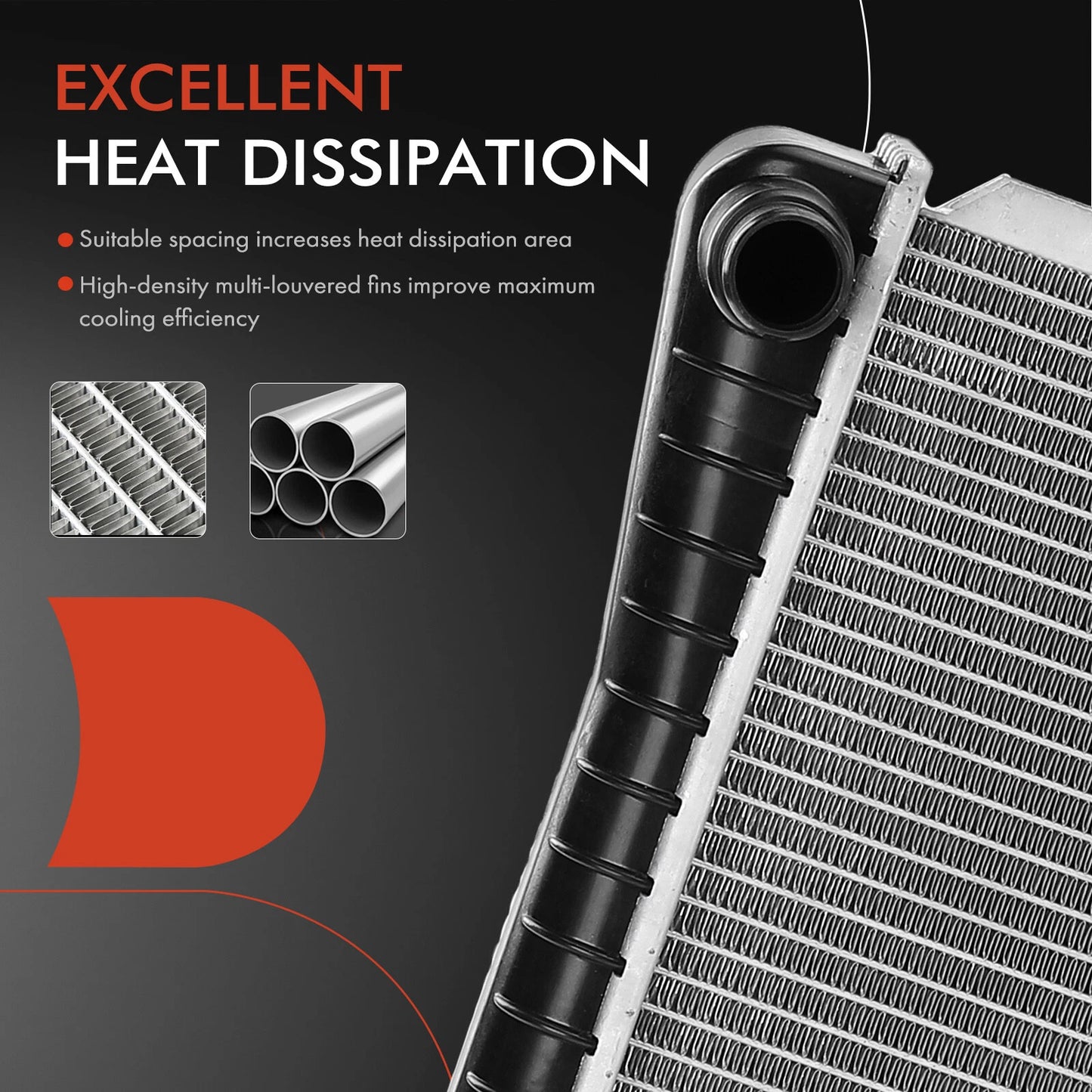 Aluminum Radiator for Buick Regal (1993–1997) Cadillac GMC C1500 (1979–1987)