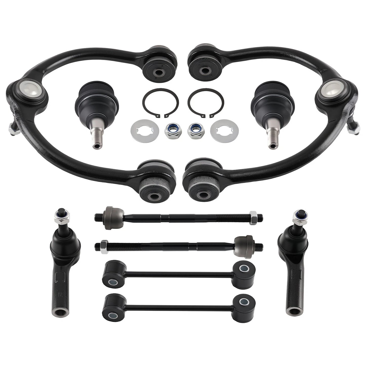 Front Control Arms, Sway Bars, Tie Rods Kit for 2005-2010 Commander Grand Cherokee