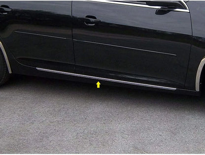 LuxuryFX Chrome 1 1/4' Lower Rocker Molding Trim for 16-16 Chevy Malibu Limited