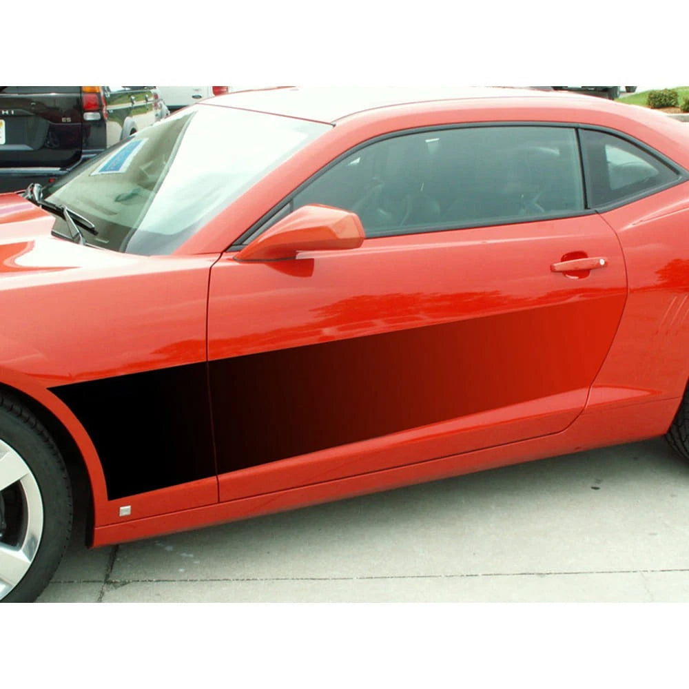 2pc Black Vinyl Sport Fade Side Graphic for 2010-2013 Chevy Camaro