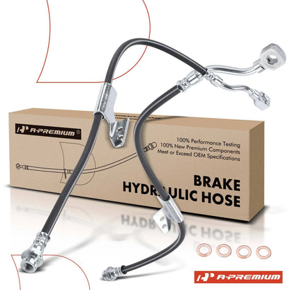 2X Brake Hydraulic Hose Front for Chevy C1500 C2500 Tahoe GMC Yukon (1990–1999)