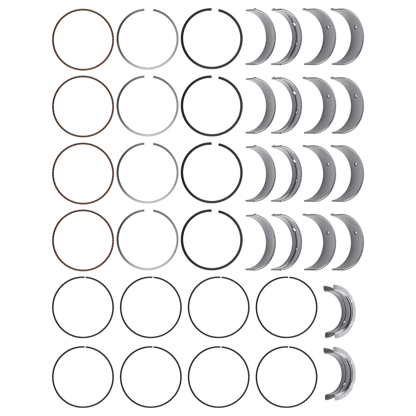 Engine Ring Bearing for Nissan Altima 2.4L (1993–1997) 89mm Standard Bore