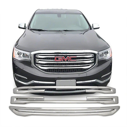 3pc Grille Overlay Replacement for 2017-2019 GMC Acadia SL SLE Chrome