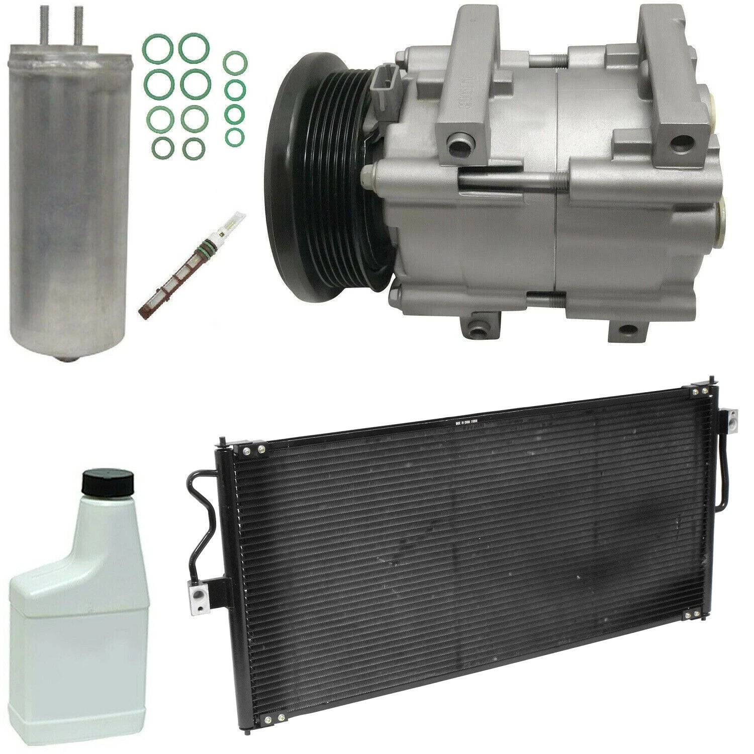 A C Compressor Kit Replacement with Condenser for Mazda 3 (2004–2010)