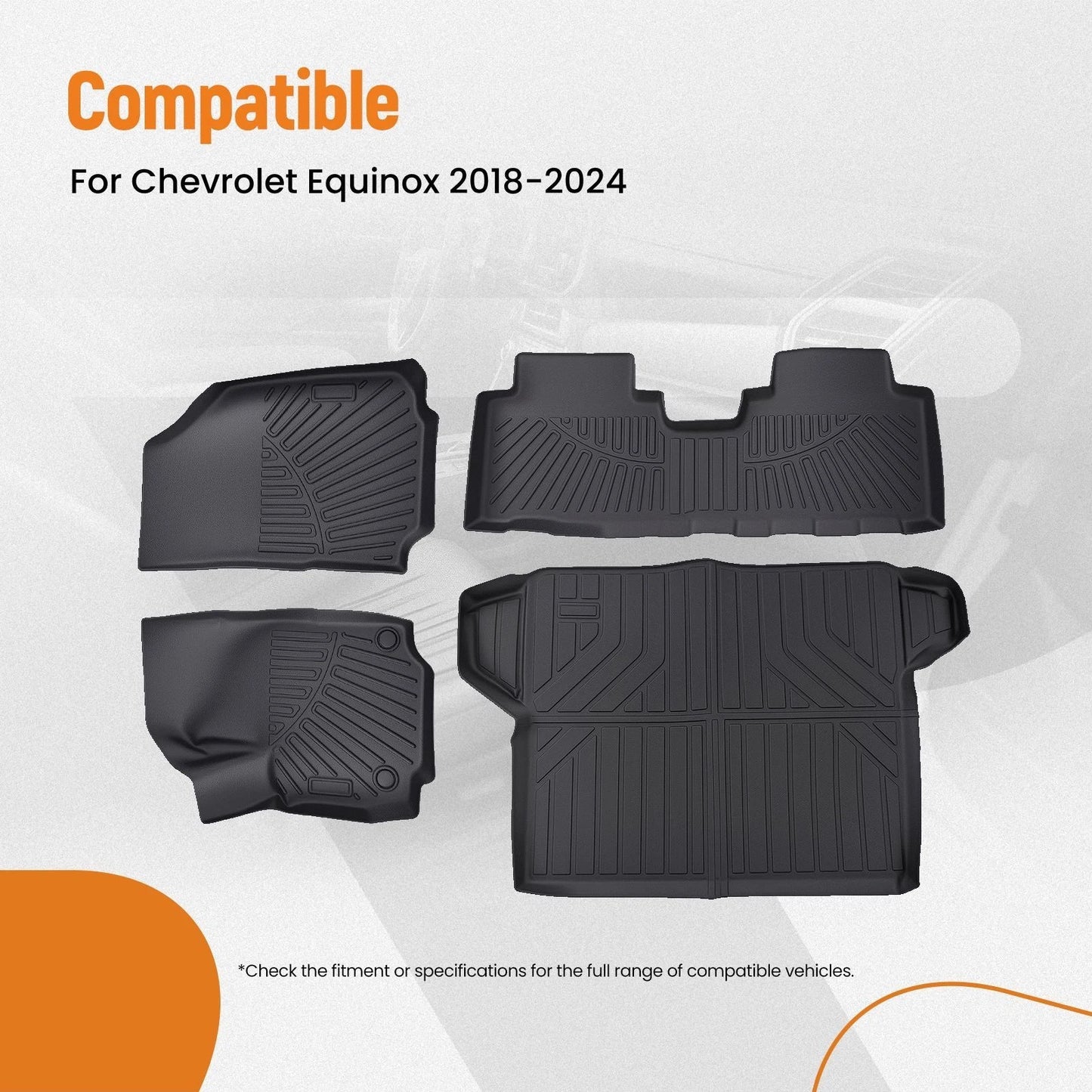 Floor Mats and Cargo Liner for Chevrolet Equinox (2018–2024) TPE Waterproof