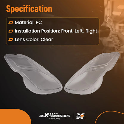 Headlight Lens Cover for Mercedes-Benz E-Class (2009–2013) A2128209661 Clear