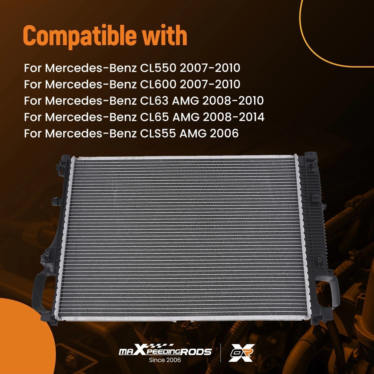 Aluminum Radiator for Mercedes CL600 S600 (2004–2010)