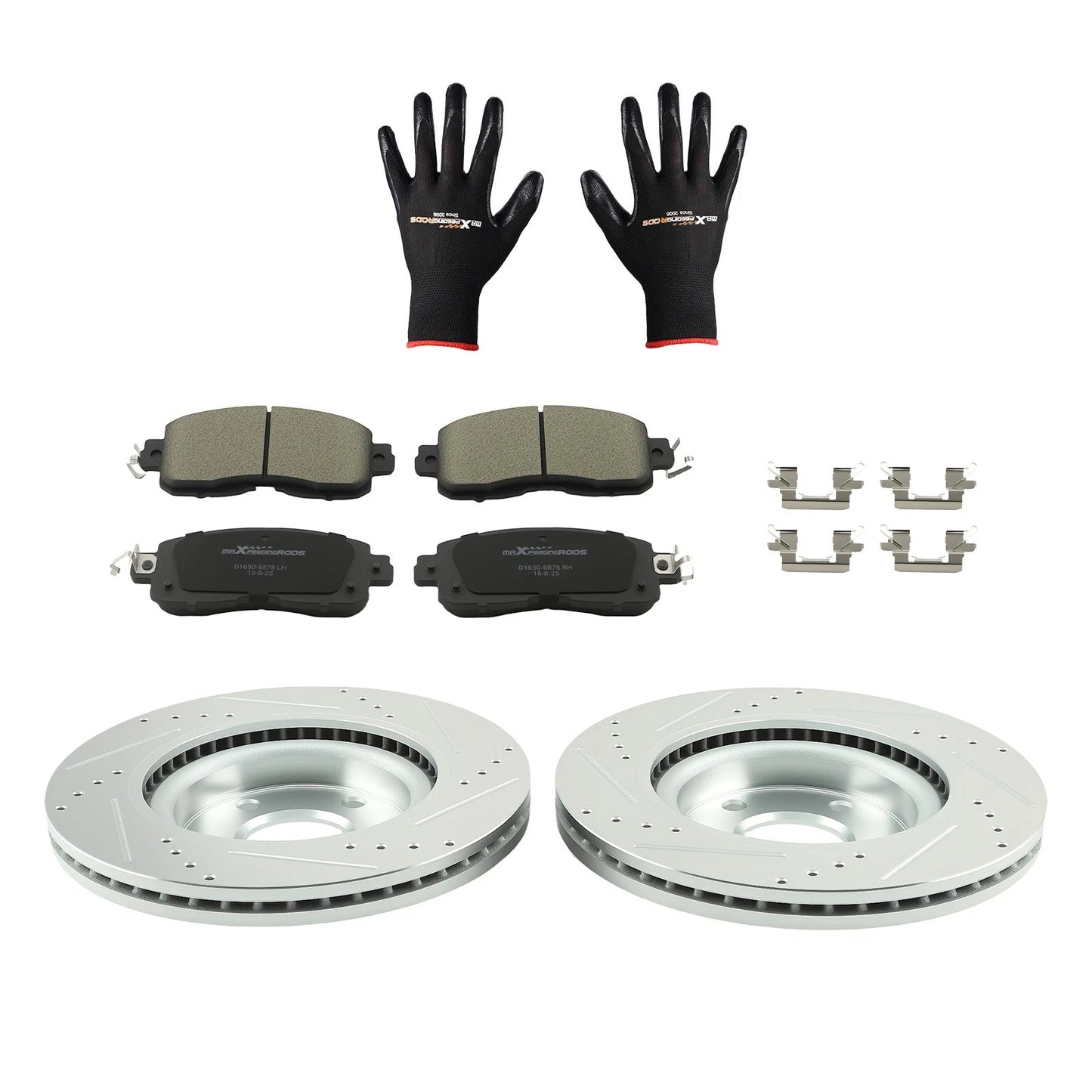 Front Brake Rotors and Ceramic Brake Pads Kit for Nissan Altima (2013–2023)
