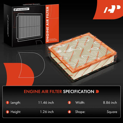2X Engine Air Filter for Chevy Volt (2016–2019) 1.5L Hatchback