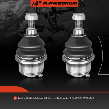 2X Front Lower Ball Joint for Chevrolet Silverado 2500HD 3500HD (2001–2019)
