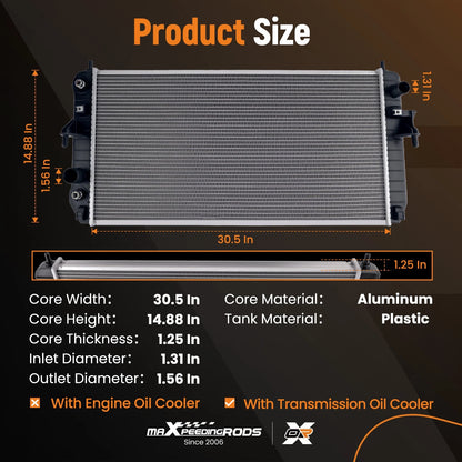 Engine Cooling Radiator for Cadillac DTS (2006–2011)