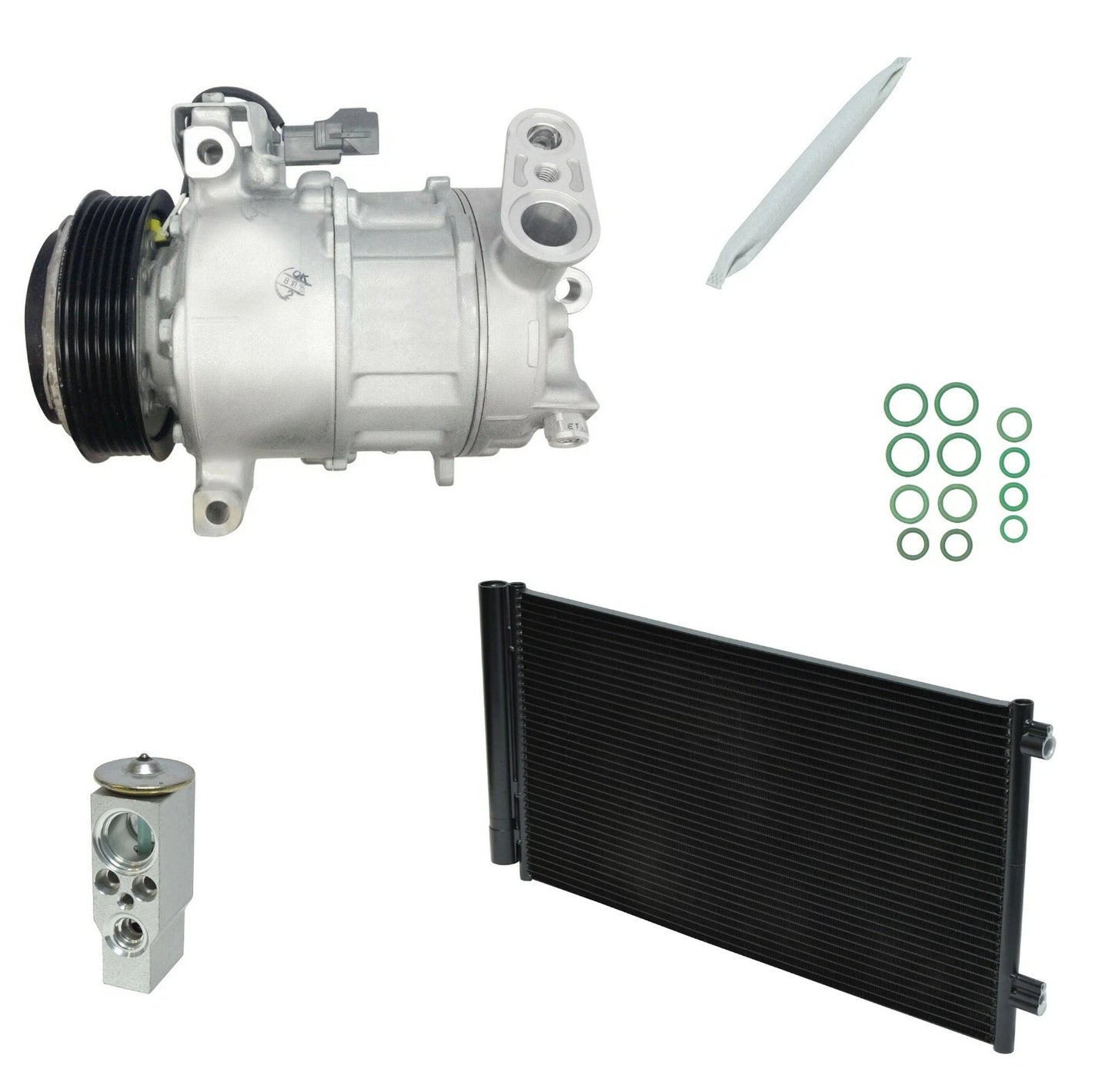 AC Compressor Kit with Condenser for Ram ProMaster City 2.4L (2015–2018)