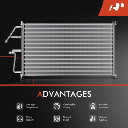 A/C Condenser with Bracket for Chevy C1500 Suburban C2500 C3500 GMC K1500 (1990–1999)