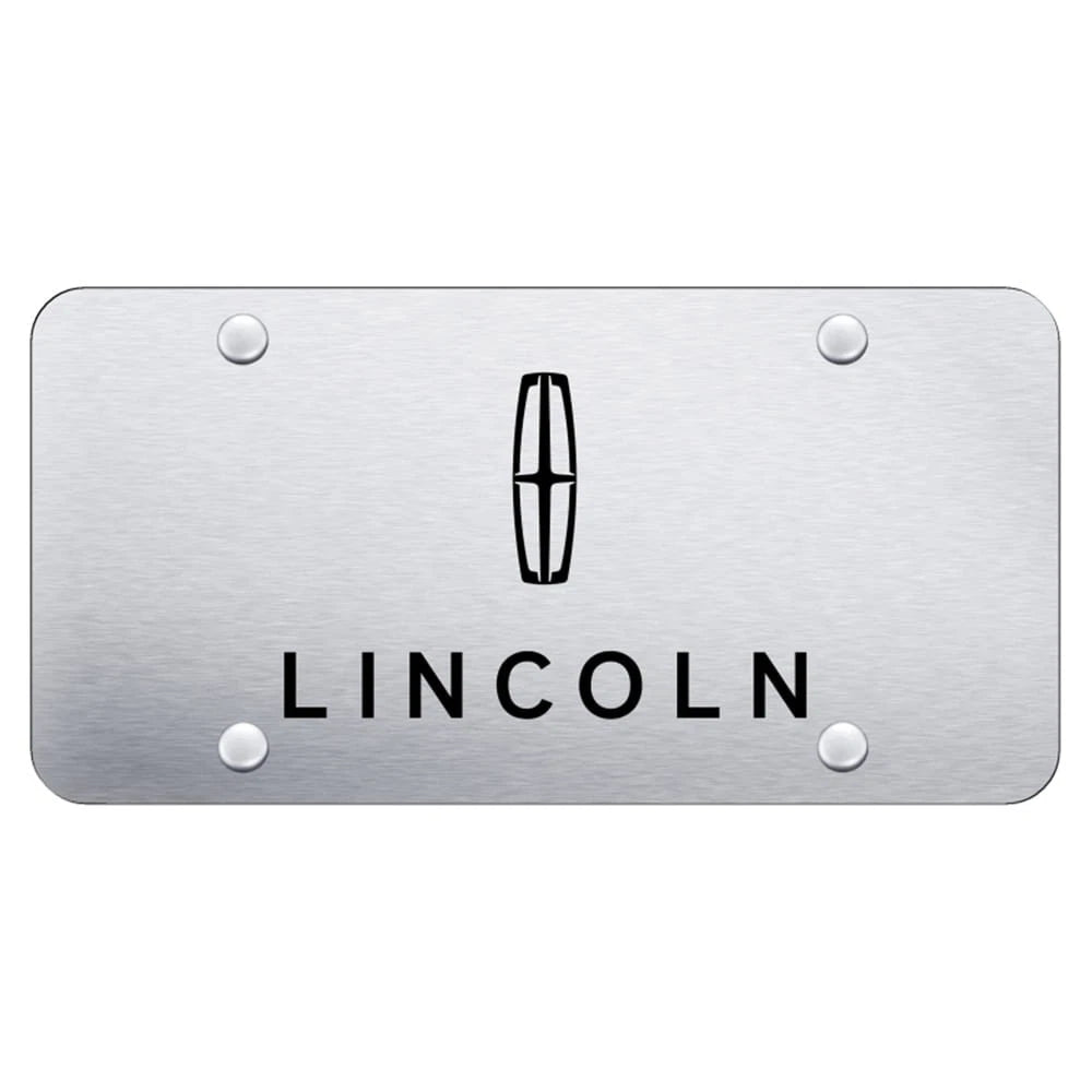 Brushed Stainless Steel License Plate - Officially Licensed for Lincoln