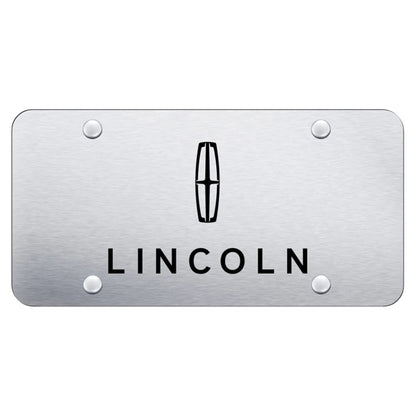 Brushed Stainless Steel License Plate - Officially Licensed for Lincoln