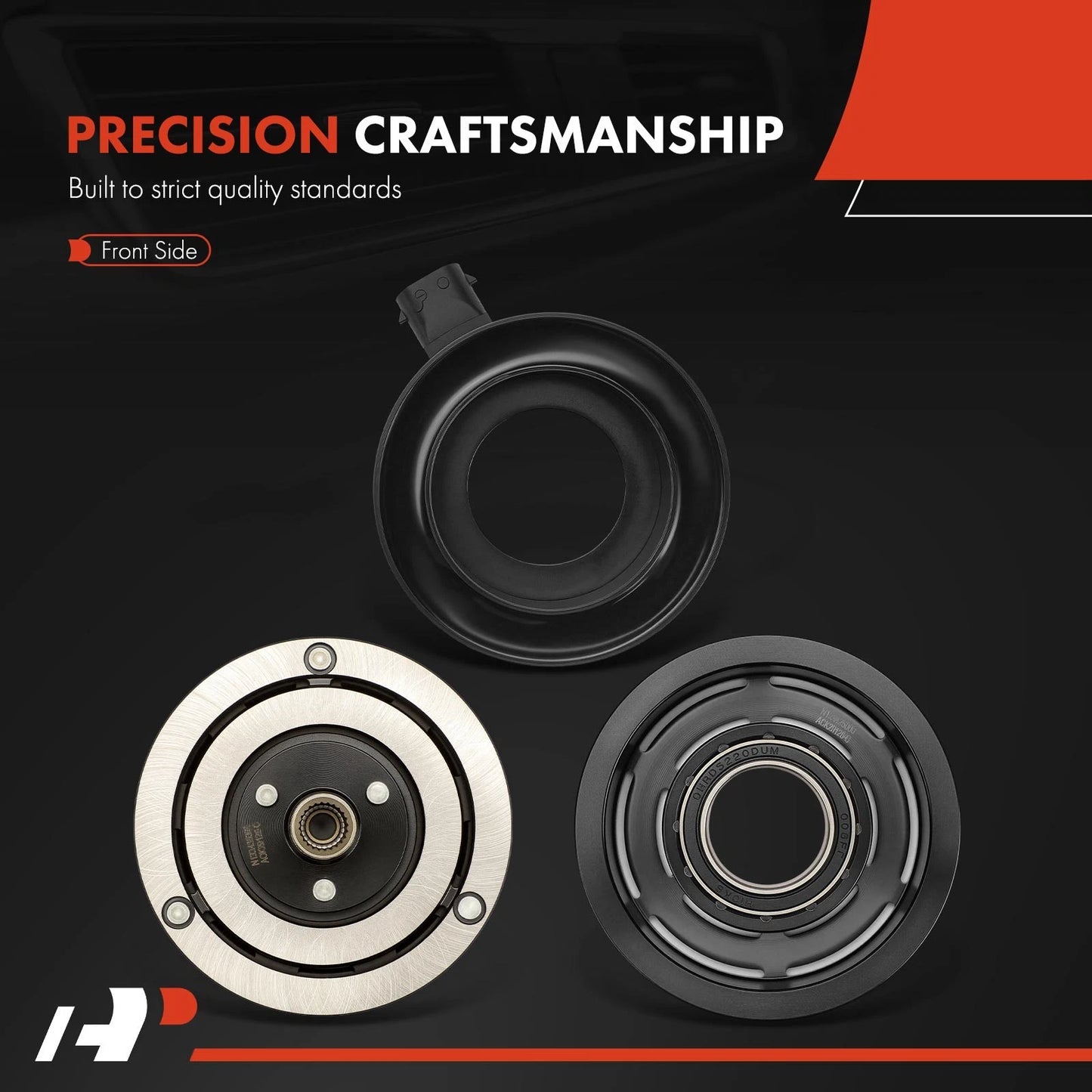 A/C Compressor Clutch Kit with 4-Groove Pulley for Chevy Spark (2009–2015)
