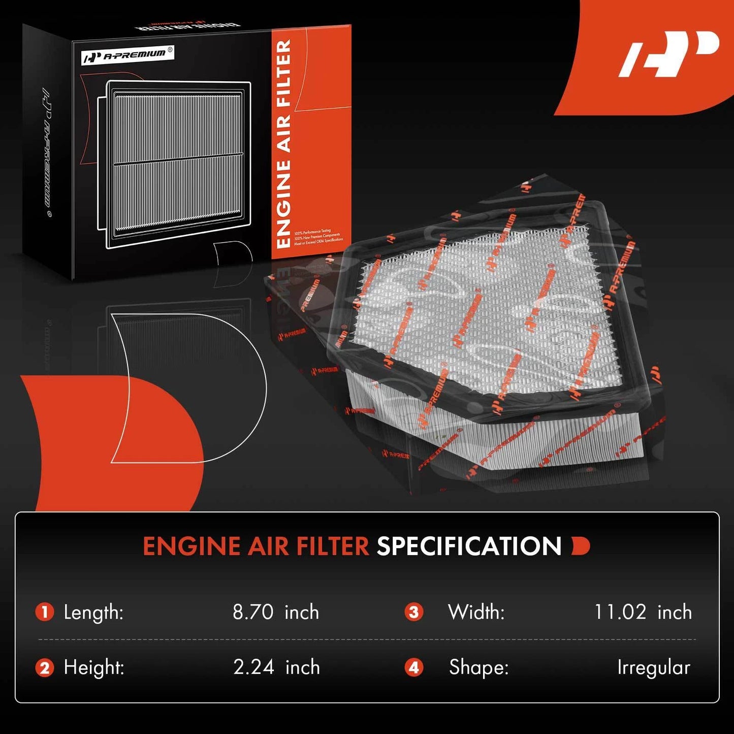 2X Engine Air Filter for Chevy Captiva Sport (2012–2015) Saturn Vue (2008–2010)