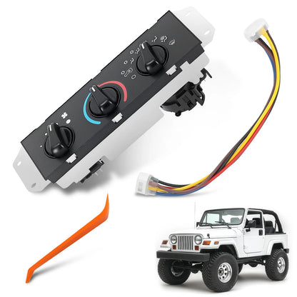 Heater Fan Climate Control Switch w/AC for Jeep Wrangler TJ (1999–2004)