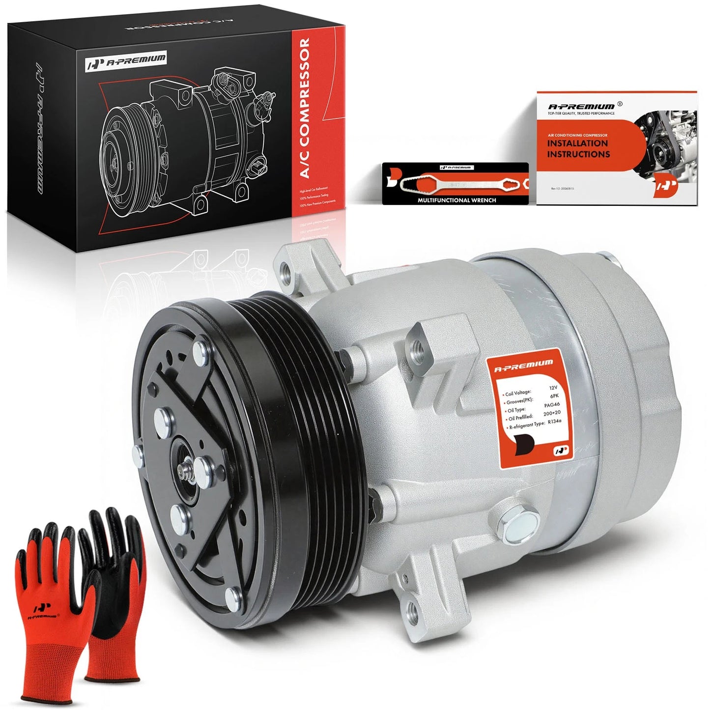 A/C Compressor with Clutch for Chevy S10 GMC Sonoma (1998–2003)
