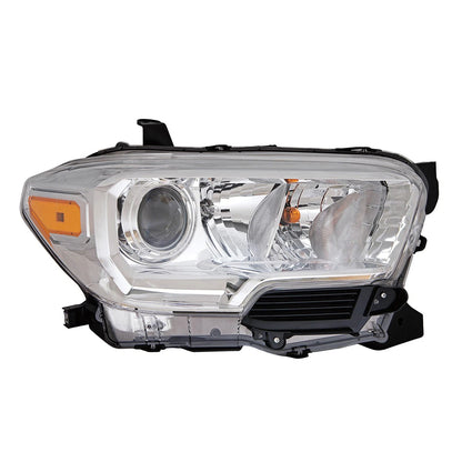 Halogen Headlight Assembly Left Side for Chrome Passenger Toyota Camry (2007–2011)
