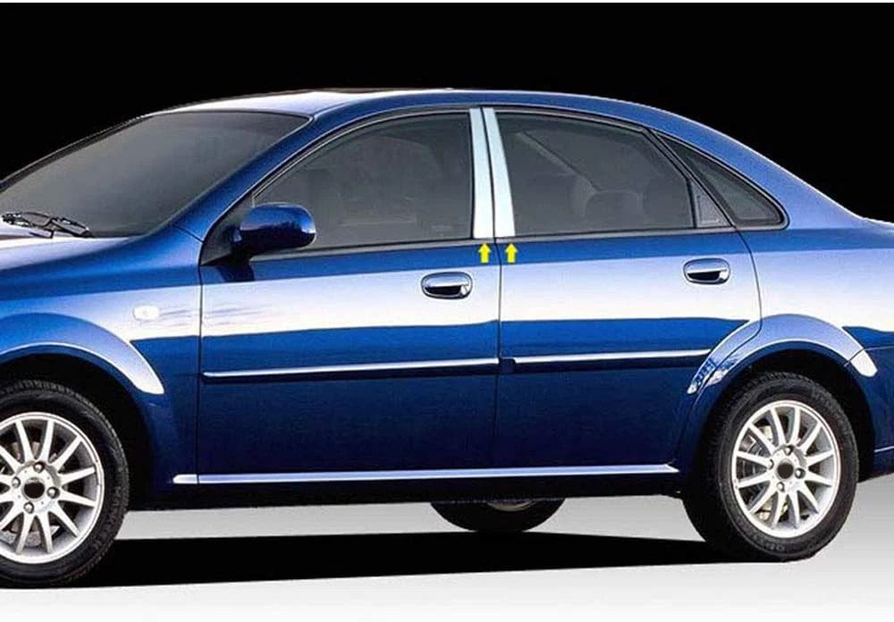4pc. Luxury FX Chrome Pillar Post Trim for 2004-2007 Suzuki Forenza