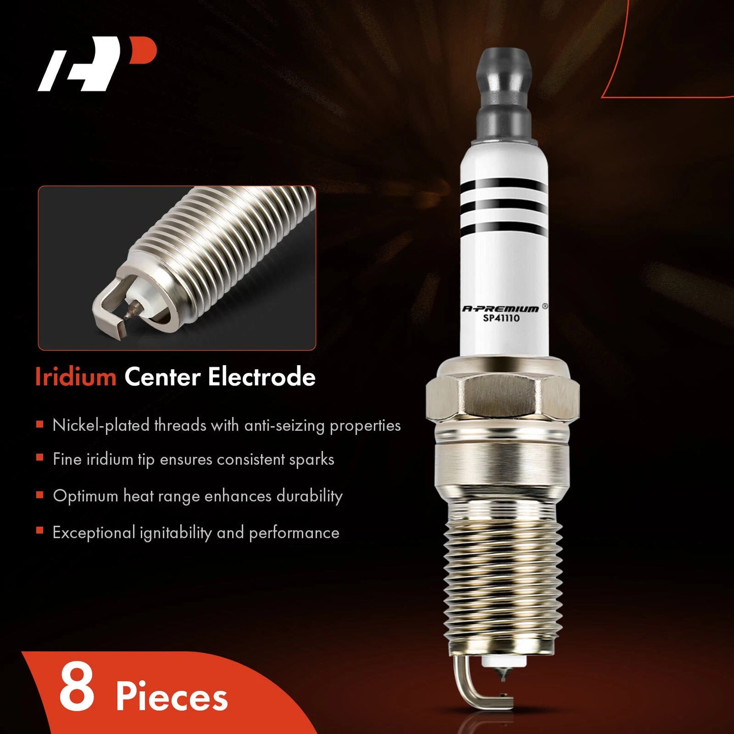 8x Iridium Platinum Spark Plugs for Silverado 2500 HD (2015–2019)