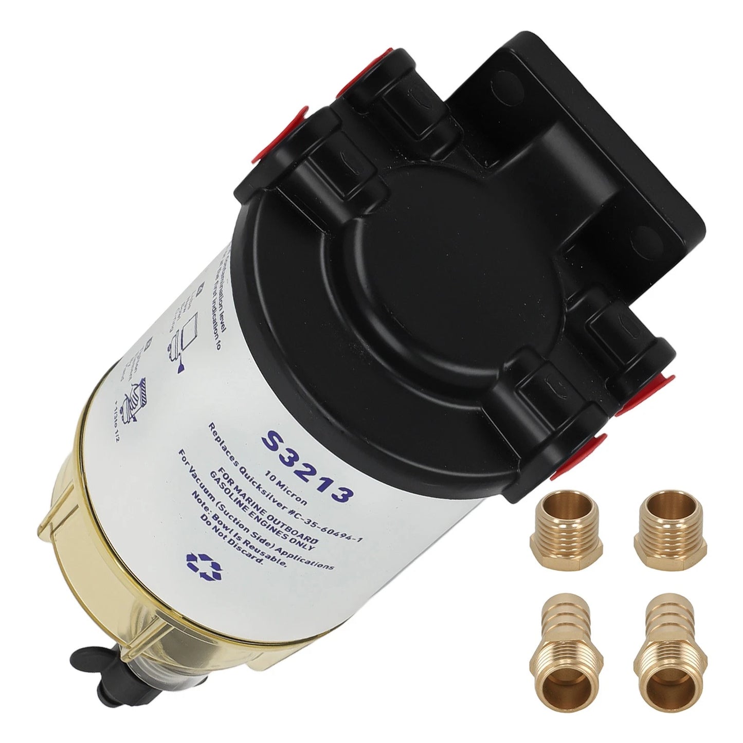 Fuel Water Separator for Mercury Yamaha Outboard (3/8" Barb) (2013–2024)